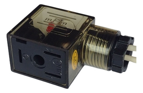 Conector plug elétrico din 43650-b solenoide com led dc