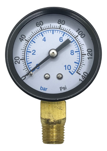 Manômetro rosca vertical 1/8 escala 0 á 10 bar 150 psi 40 mm