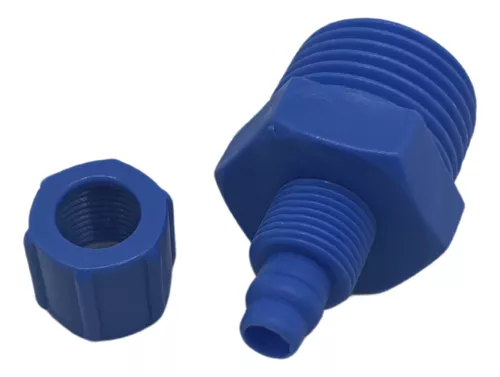 Conexão Reta Dois Toques Plástica Tubo 12mm x Rosca 1/2