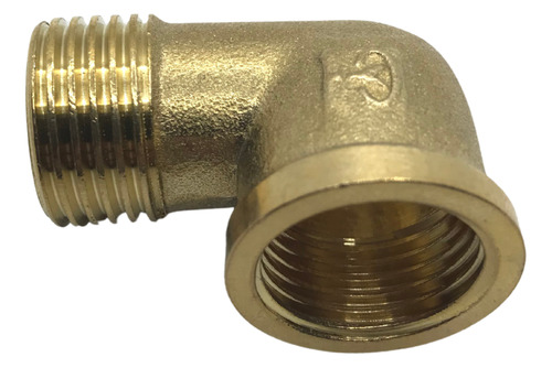 Conexão cotovelo joelho 90º latão rosca machox fêmea 1/2 bsp
