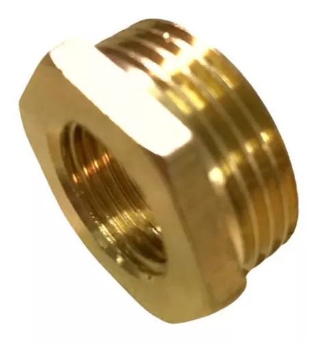 Bucha Redução Conexão Latão 1/2 X 3/8 Rosca Bsp