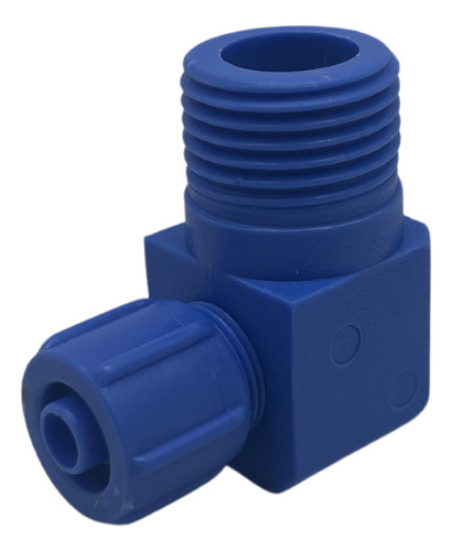 Conector Cotovelo Plástico Tubo 10mm Rosca 1/4 Dois Toques
