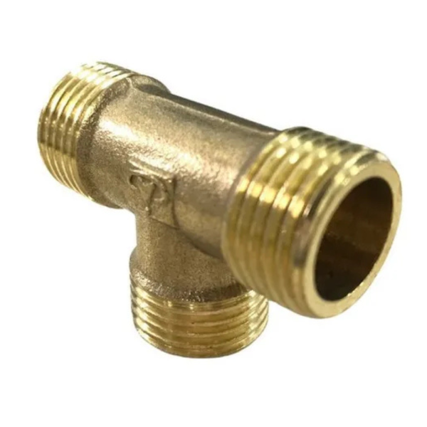 Conexão União Em Tee Latão Macho Rosca 1/2 Bsp