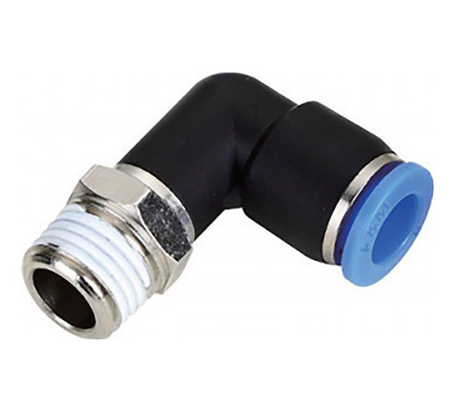 Conexão pneumática cotovelo macho 3/8 npt x 10mm tubo -4 pçs