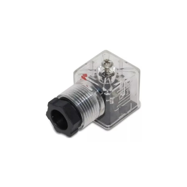 Conector para bobina norma din 43650-A válvula hidráulica com led dc