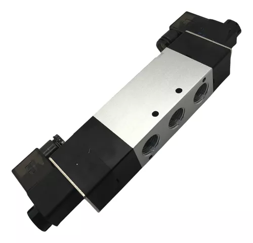 Válvula Pneumática 5/2 Vias Duplo Solenoide 1/4 Esc 1/4 – sem bobina