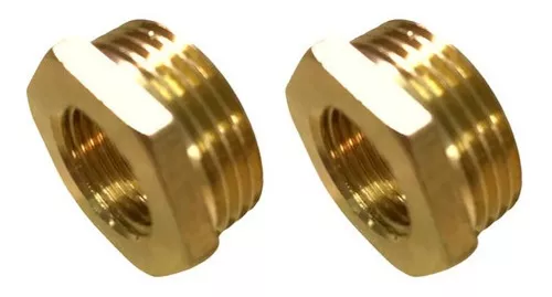 Bucha Redução Conexão Latão 1/4 X 1/8 Rosca Bsp