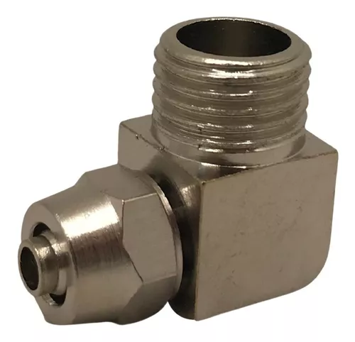 Conexao cotovelo dois toques 6mmx1/4 metal