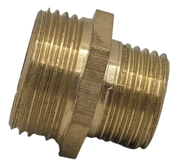 Niple Redução Conexão Latão 3/4 – 1/2 Rosca Bsp