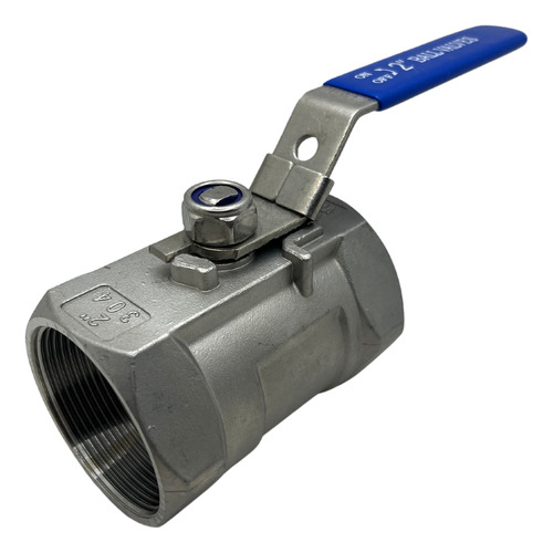 Válvula de esfera 11/4 monobloco passagem plena inox 304 bsp