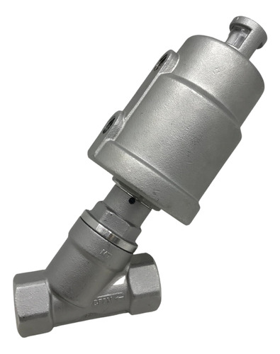 Válvula angular total inox 2/2 vias simples ação rosca 3 pol