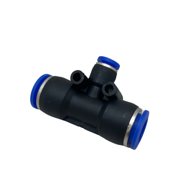 Conexão pneumática união t 14mm redução central 12mm