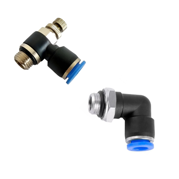 1 Válvula Reg.  De Fluxo 1 Cotovelo 1/8 Bsp X 8mm Engate rap