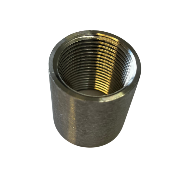 Luva Lisa Aço Inox 304 Rosca 1.1/4 Pol BSP Emenda Conexão União