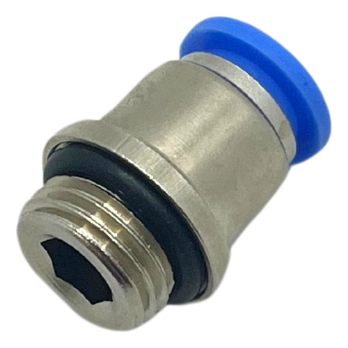 Conexão reta macho lisa sextavado interno 8mmx1/4bsp