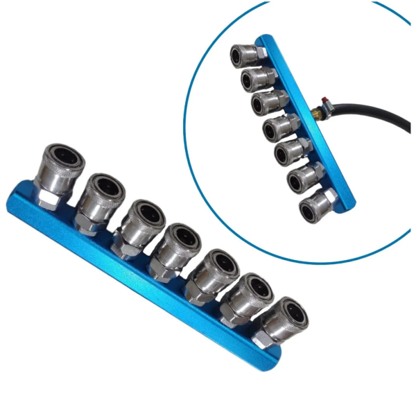 Engate Rapido múltiplo Com Rosca Femea De 1/4 Para Pino De 1/4 – REGUA COM ENGATE 7F COM SM20