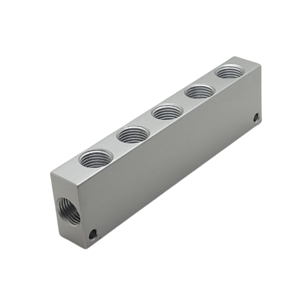 Regua pneumatica 10 estações – Blocos Manifold 10 Saídas 1/4