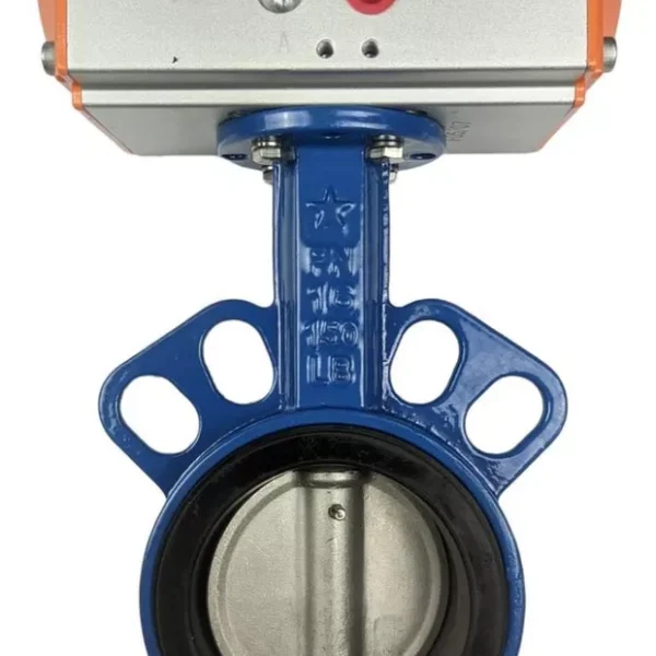 Válvula borboleta 10 polegadas wafer disco inox ved epdm Com Atuador pneumatico