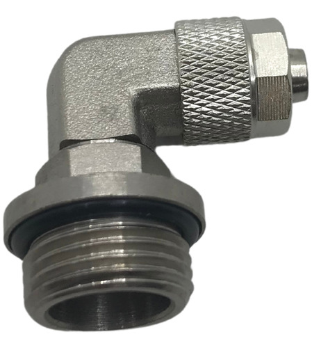 10 conexão pneumática cotovelo metal 2 toques 8mm rosca 1/4
