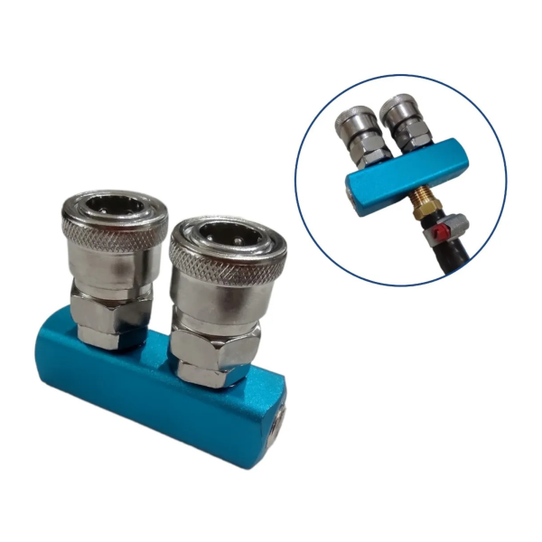 Engate Rapido duplo Com Rosca Femea De 1/4 Para Pino De 1/4 – REGUA COM ENGATE 2F COM SM20