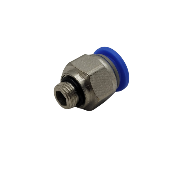 Conexao reta macho tubo 4mm rosca m6