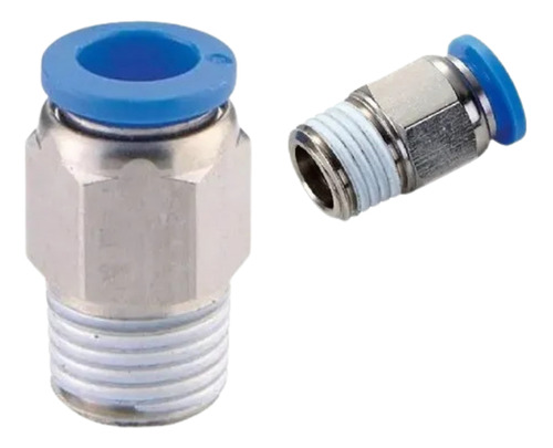10 pçs conexão pneumática reta macho rosca 1/4 npt tubo 6mm