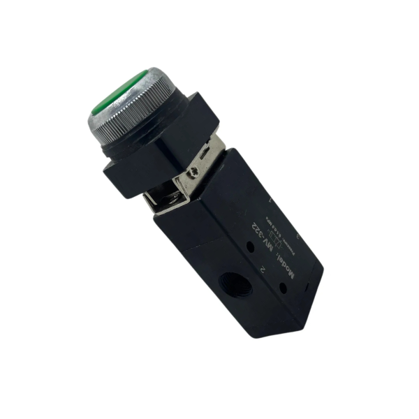 Válvula pneumática 3/2 vias botão interno rosca 1/8 bsp