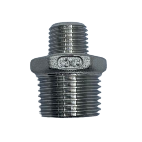 Niple inox 304 150lbs duplo conexão 1″ – 1/2 rosca bsp