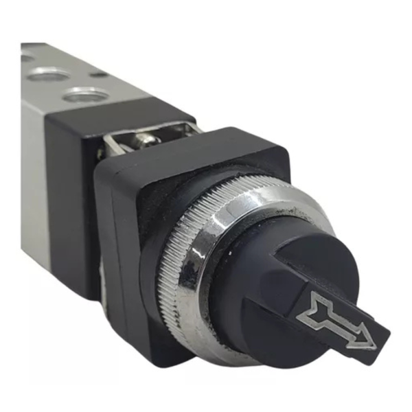 Válvula pneumática 3/2 vias botão seletor curto 1/8 bsp