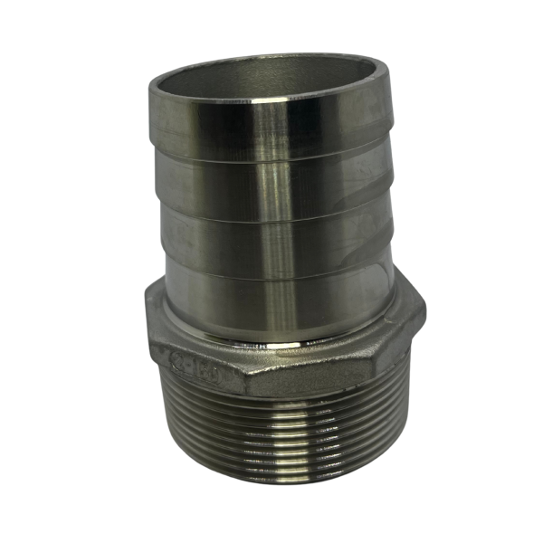 Adaptador 2 pol espigão aço inox 304 150lbs rosca 2 pol bsp